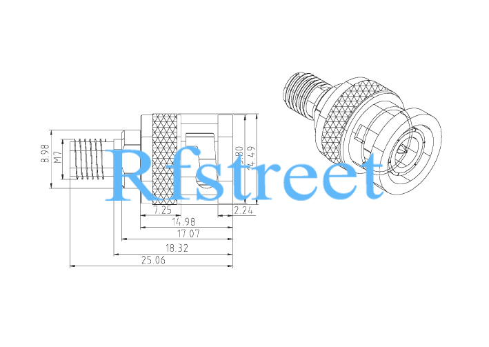 Antenna SMA BNC Adapter SMA Buchse vergoldet zu BNC Stecker gerade