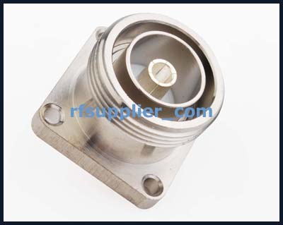 RF coaxial 7/16 Din Female panel mount connector with extended pin