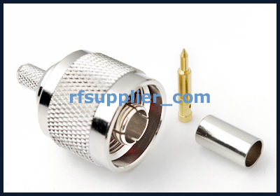 male crimp straight connector LMR195 RG58 RG142