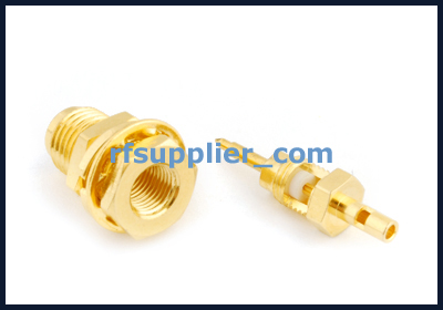 RP SMA solder female bulkhead connector 1.13 1.37 RG178